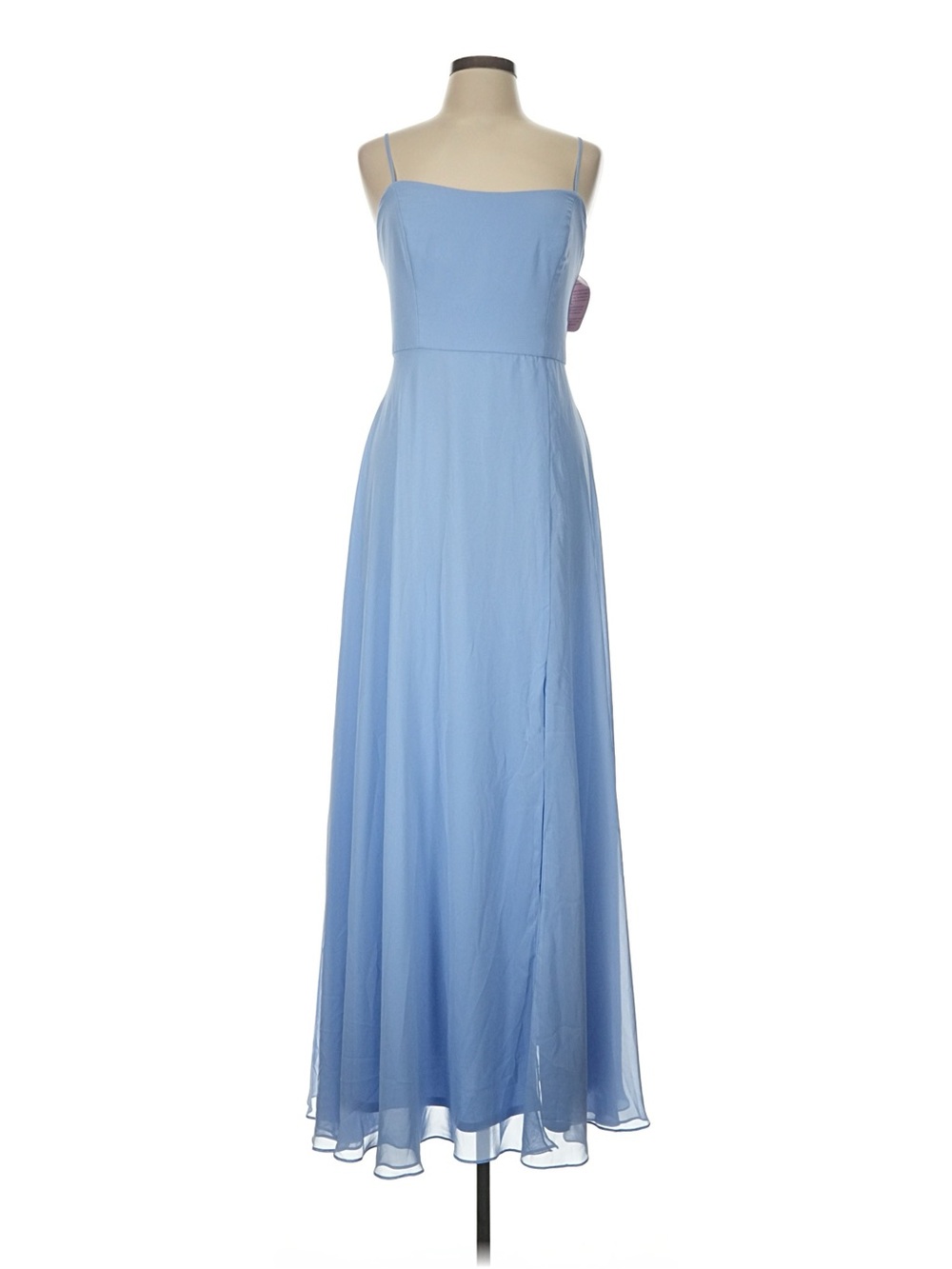 NWT After Six 12-R Light Blue Spaghetti Strap Evening Gown